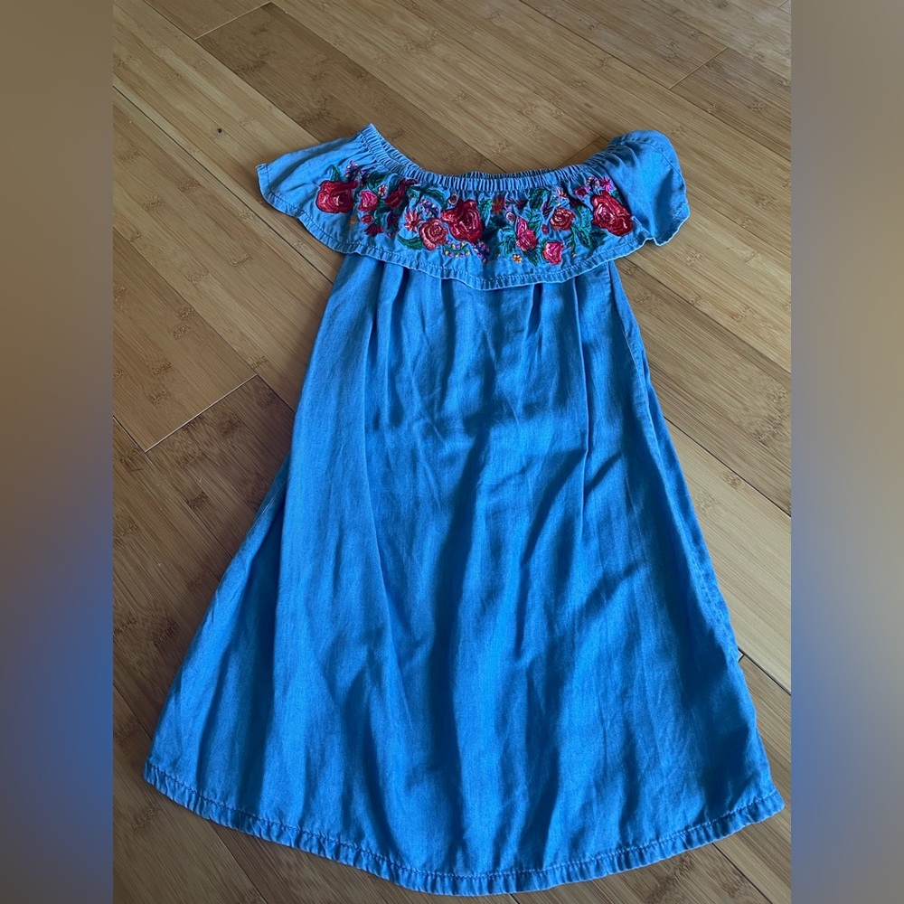 H&M Divided. Size 2. Blue Off Shoulder Dress.